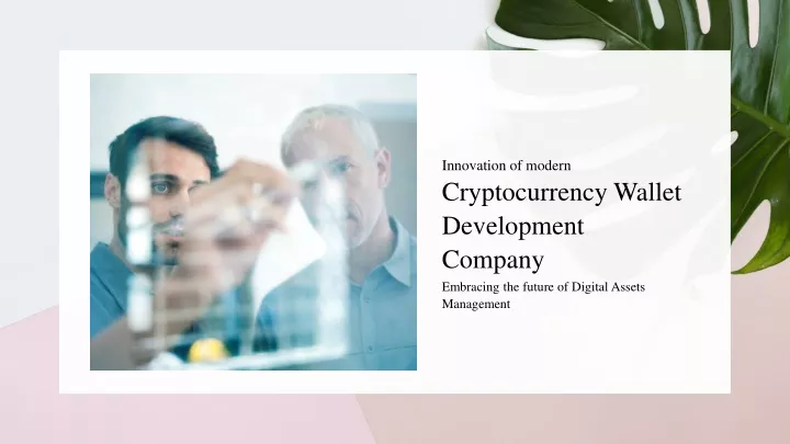 innovation of modern cryptocurrency wallet development company