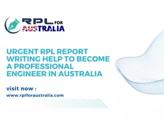 Urgent RPL Report Writing Help To Become A Professional Engineer in Australia