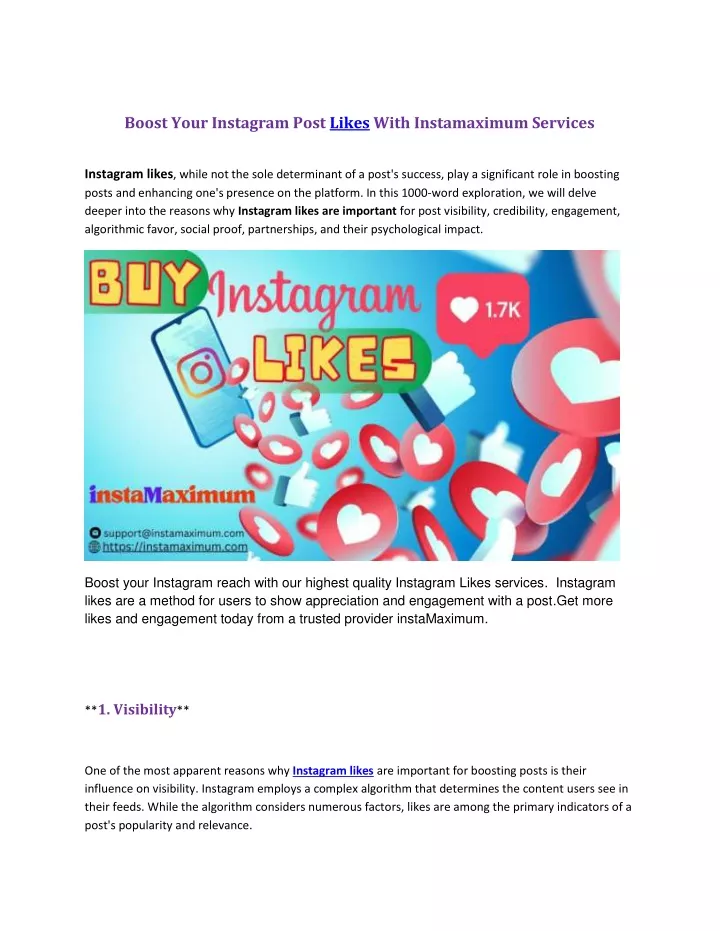 boost your instagram post likes with instamaximum