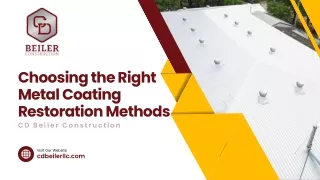Choosing the Right Metal Coating Restoration Methods