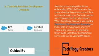 Salesforce Development Company - Tech9logy Creators