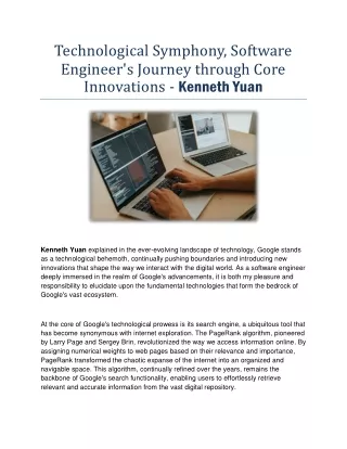 Kenneth Yuan - Technological Symphony, Software Engineer's Journey through Core Innovations