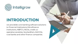 Simplify Financial Management with NBFC Software | Cash Collection Software | Intelligrow Bancsoft