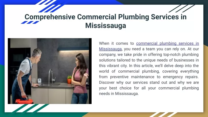 comprehensive commercial plumbing services