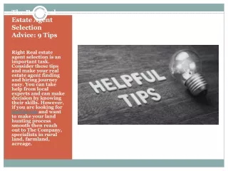 the best real estate agent selection advice 9 tips