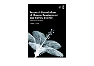 Ebook download Research Foundations of Human Development and Family Science for