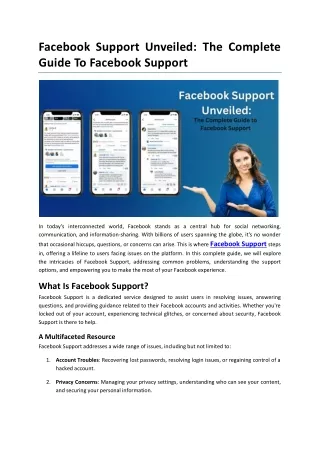 Facebook Support Unveiled The Complete Guide To Facebook Support