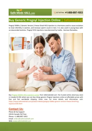 buy generic pregnyl injection online safemeds4all