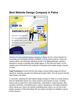 Best Website Design Company in Patna