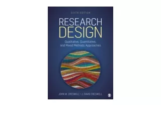 Ebook download Research Design Qualitative Quantitative and Mixed Methods Approa
