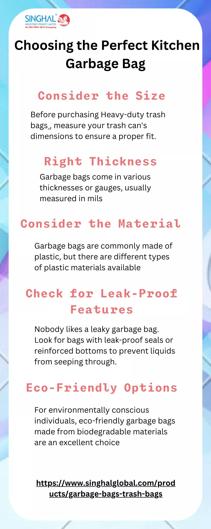 choosing the perfect kitchen garbage bag