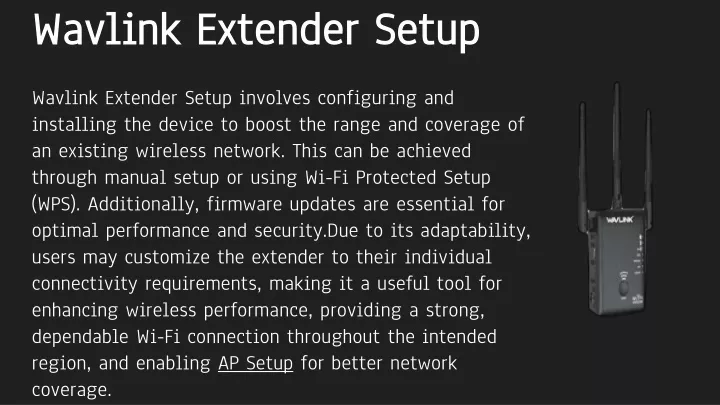 wavlink extender setup