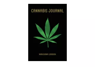 Download PDF Cannabis Journal Marijuana Strain Tracker and Review Logbook  Noteb