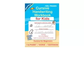 Ebook download Cursive Handwriting Workbook For Kids Cursive for beginners workb