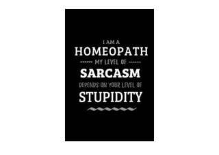 Download Homeopath   My Level of Sarcasm Depends On Your Level of Stupidity Blan