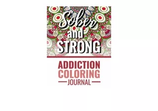 Download PDF Sober and Strong Addiction Coloring Journal A Swear Word  Motivatio