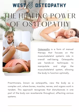 The Healing Power of Osteopathy