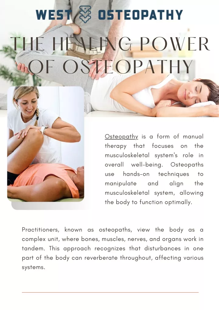 the healing power of osteopathy
