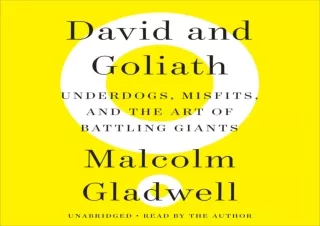 READ EBOOK (PDF) David and Goliath: Underdogs, Misfits, and the Art of Battling Giants