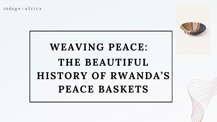 weaving peace
