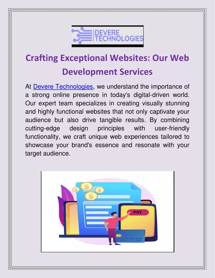 crafting exceptional websites our web development