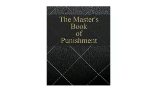 Download The Masters Book of Punishment A Journal for every Master to Keep Track