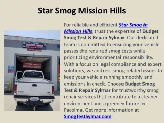 Smog Mission Hills