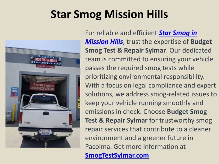 star smog mission hills