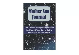 PDF read online Mother Son Journal Fun Fill in the Blank Questions For Mom and S