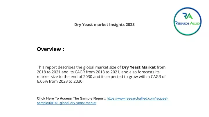 dry yeast market insights 2023