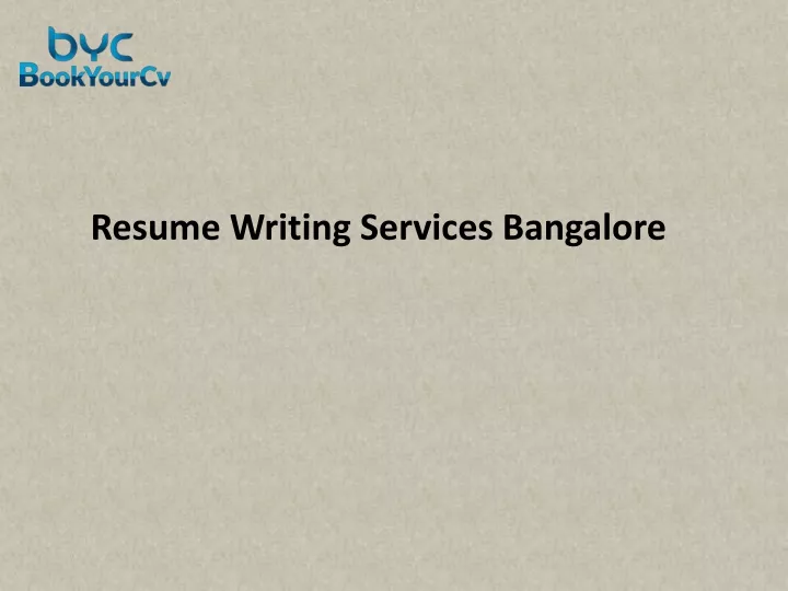 resume writing services bangalore