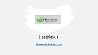 Unsecured Business Loans Dealplexus