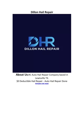 dillon hail repair