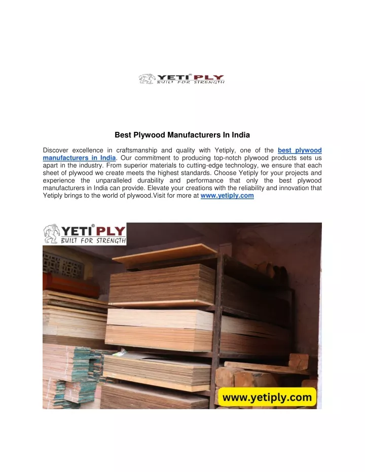 best plywood manufacturers in india