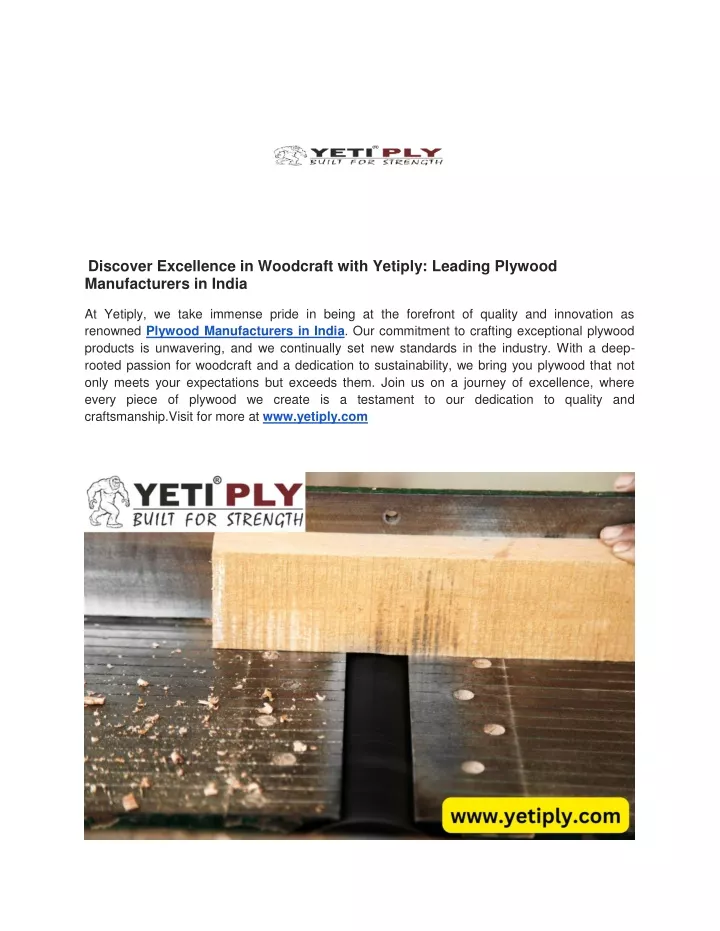discover excellence in woodcraft with yetiply