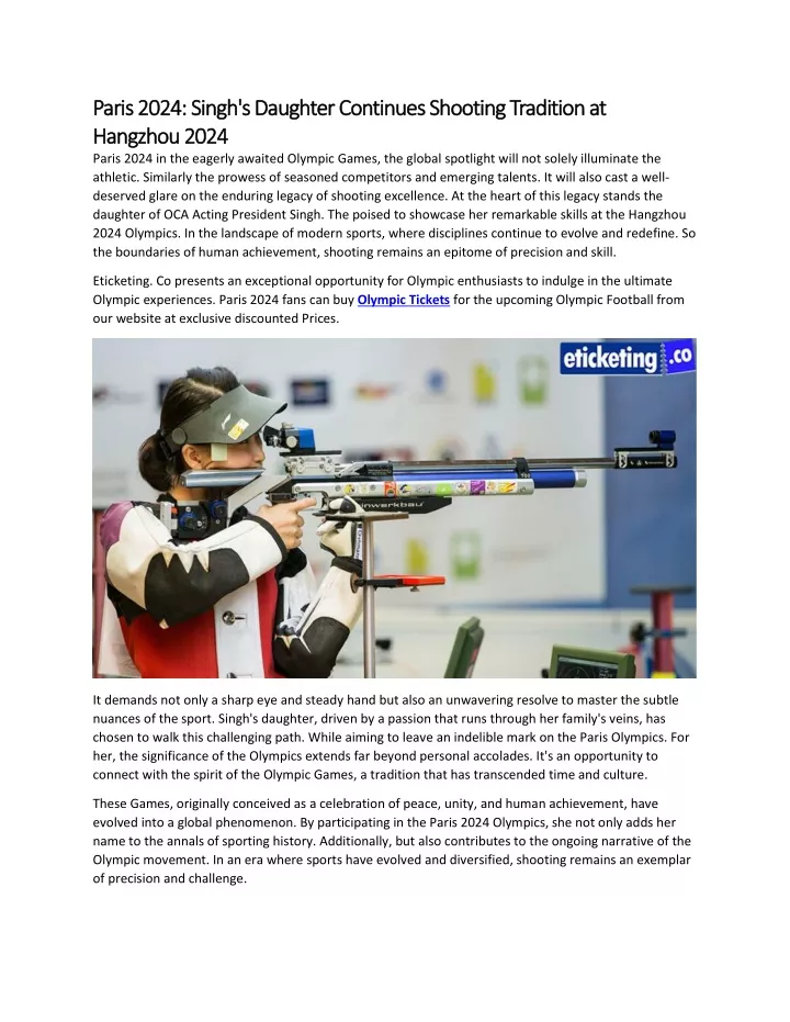 paris 2024 singh s daughter continues shooting