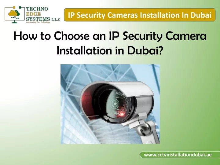 ip security cameras installation in dubai