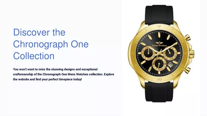discover the chronograph one collection