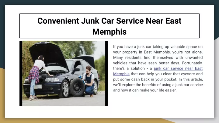 convenient junk car service near east memphis
