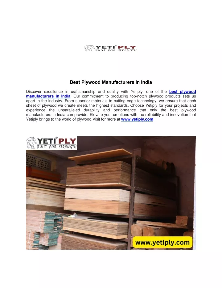 best plywood manufacturers in india discover