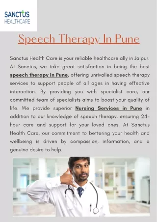 Speech Therapy In Pune