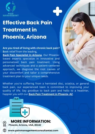Effective Back Pain Treatment in Phoenix, Arizona