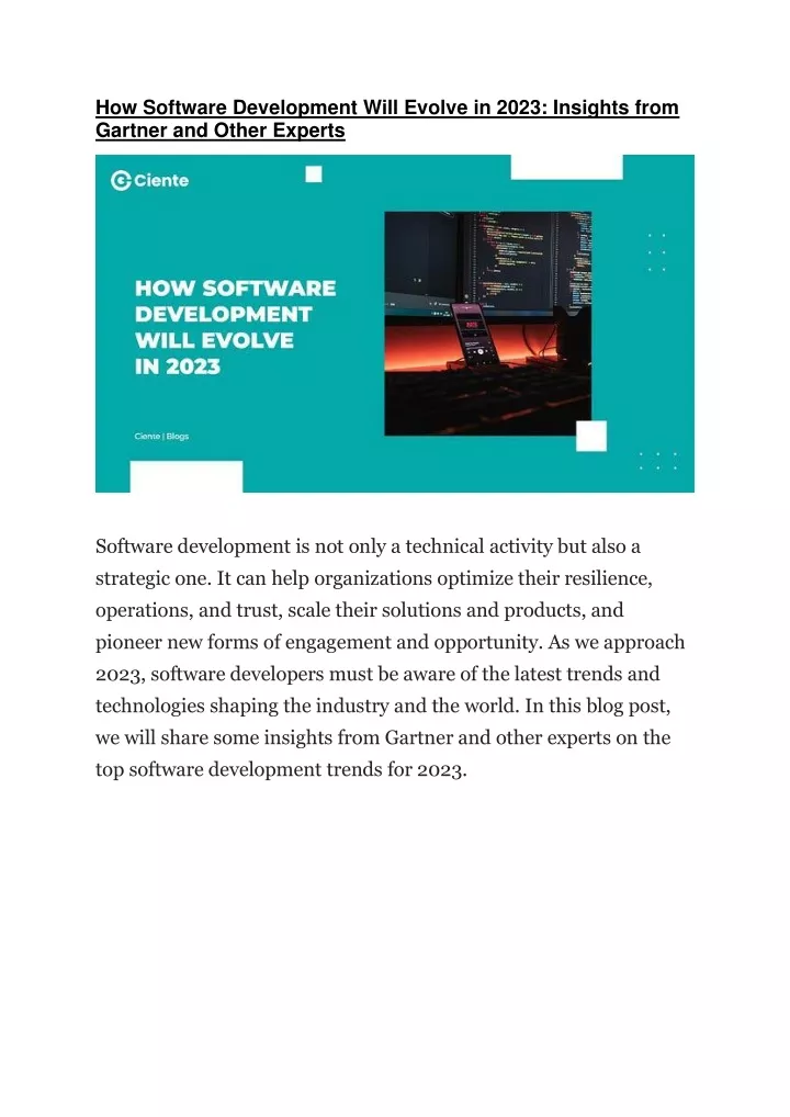 how software development will evolve in 2023