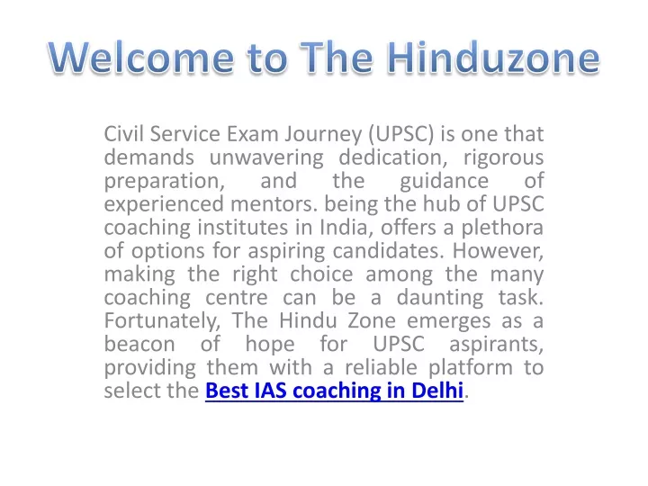 welcome to the hinduzone