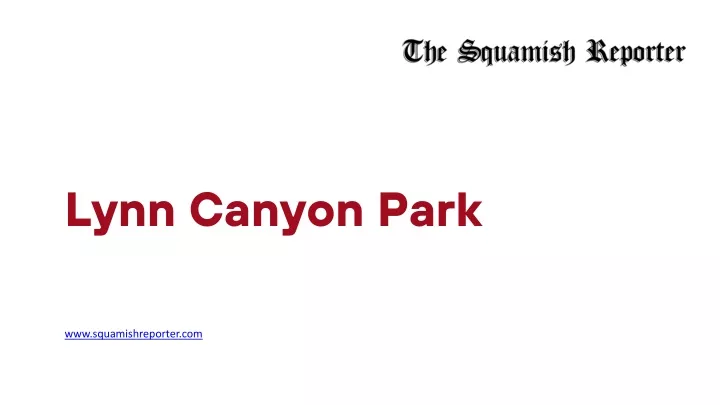 lynn canyon park