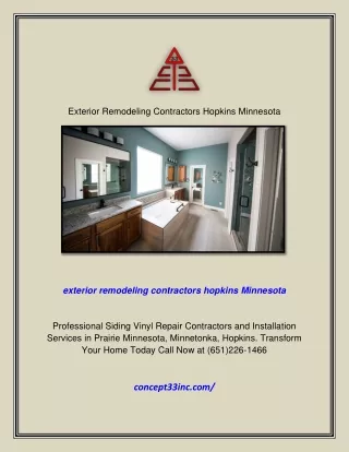 Exterior Remodeling Contractors Hopkins Minnesota