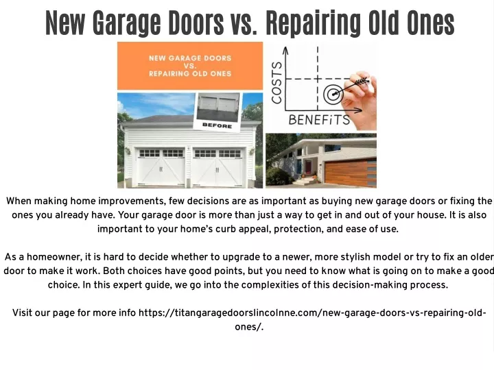 new garage doors vs repairing old ones