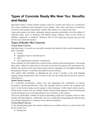 PPT - 5 Benefits of Ready Mix Concrete Wembley Efficiency, Quality, and ...