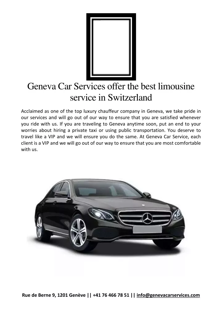 geneva car services offer the best limousine
