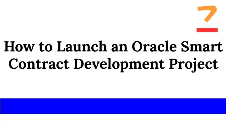 how to launch an oracle smart contract